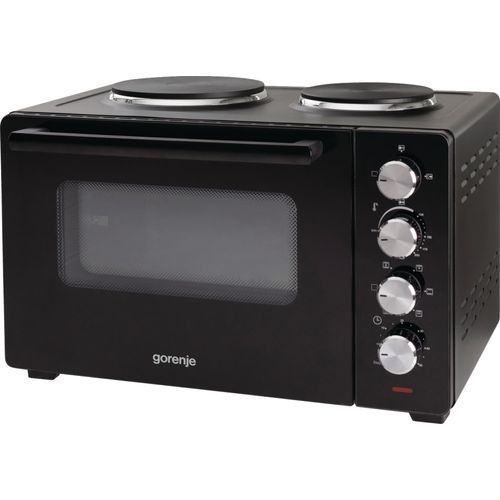 Gorenje OM30GBX Minibackofen mit zwei Kochfelder schwarz