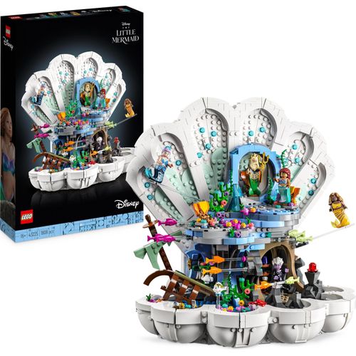 LEGO Disney Princess Arielles königliche Muschel Set aus dem 2023 Film die Meerjungfrau mit Ursula, Sebastian & Fabius Figuren, Geschenk für erwachsene Frauen, Männer, Teenager Mädchen, Jungen 43225