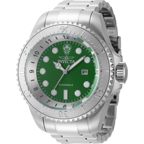 Invicta Hydromax 44745 Herren uhr - Wasserdicht - Analog - Quarzuhrwerk - Edelstahl mit grünen zifferblat - 52mm