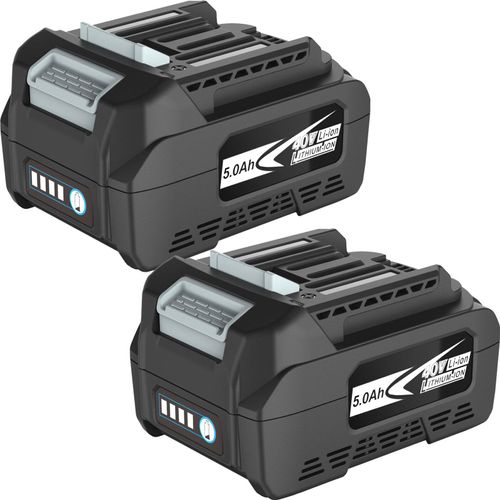 2-Pack 40V 5,0Ah Ersatzakku Für Makita BL4040 BL4040B BL4025 BL4025B BL4042 BL4050 BL4050B BL4080 XGT40V MAX 191B36-3 Lithium-Ionen-Akku Batterie Werkzeugakku Akku-Werkzeugbatterie