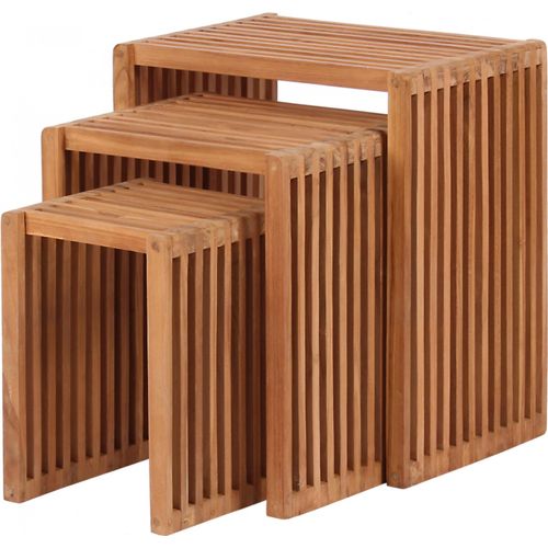 Woodie Beistelltisch 3er Set eckig