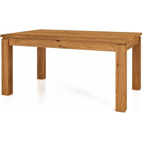 Esstisch Tinci aus Wildeiche massiv 100x160x77 cm mit Holzbeinen