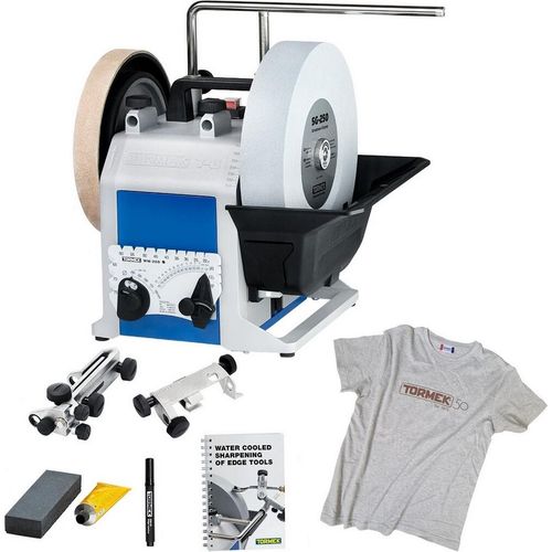 Tormek T8 Naßschleifmaschine Schärfsystem Schleifmaschine 421385 + T-Shirt Gr. L
