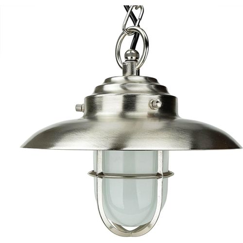 Außenleuchte hängend Messing massiv Glas IP54 E27 Ø 23 cm Messing Maritim Hängelampe außen