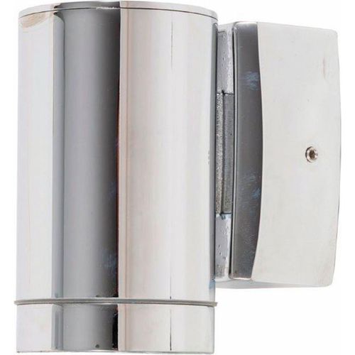Wandleuchte außen Messing massiv H: 10 cm IP64 GU10 Downlight Spot Haus Terrasse Balkon