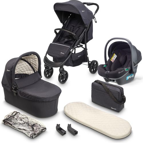 BabyGo Kombikinderwagen Style 3in1 schwarz