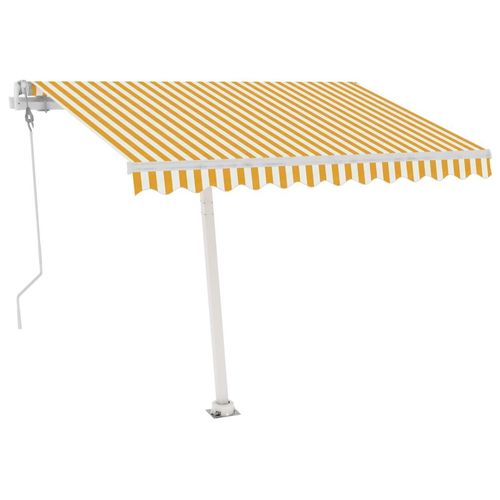 Markisen - HOMMIE, Standmarkise Automatisch 300x250 cm Gelb/Weiß 2023