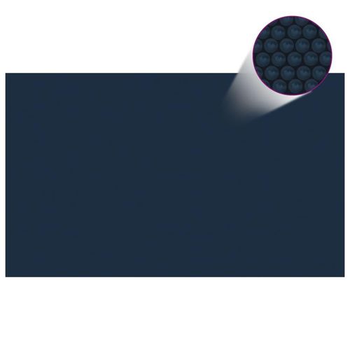 Poolzubehör - HOMMIE, Treibende Pool-Solarplane PE 1000x600 cm Schwarz und Blau 2023