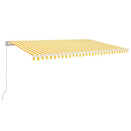 Markisen - HOMMIE, Gelenkarmmarkise Einziehbar 500x300 cm Gelb und Weiß 2023