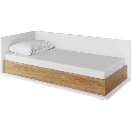 Furniture24 Bett Massi MS9L 90x200 mit Federkernmatratze und Bettkasten Jugendzimmer