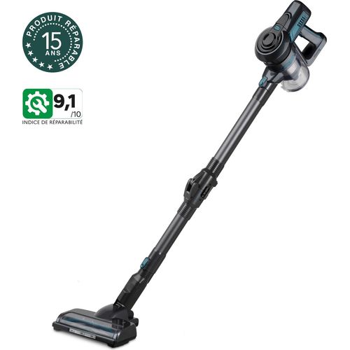H.Koenig UP690, Kabelloser 2-in-1-Staubsauger, Schwarz und blau, 120 W, 0.8 liters, 65 Dezibel