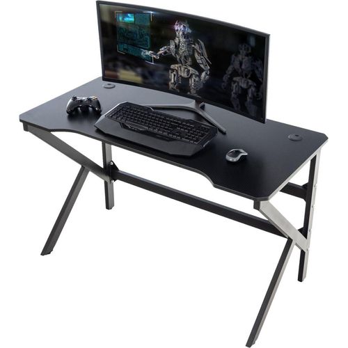 Gaming Tisch Lewiston K LED rot