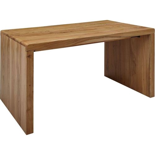 Schreibtisch BOHA Massiv-Holz Akazie Computertisch 160 cm breit Echtholz Design Ablage Büro-Tisch Landhaus-Stil