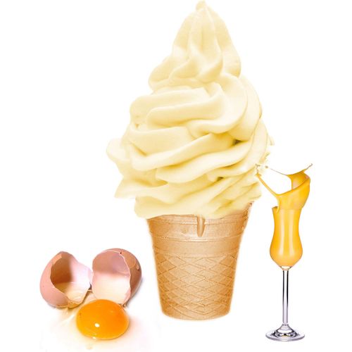 Gino Gelati Eierlikör Softeis Pulver – Cremiges Eispulver für Eismaschine oder Handzubereitung – Premium Geschmack (100 Kg)