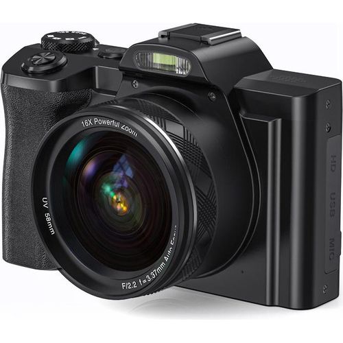 INF Digitalkamera 5K/48MP/16X Zoom/6-Achsen-Anti-Shake 3,5-Zoll-Bildschirm WiFi