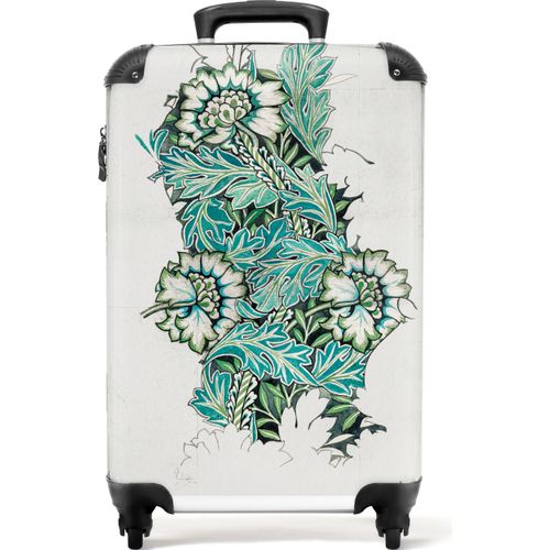NoBoringSuitcases.com® Koffer Handgepäck Trolley Rollkoffer Kleine Reisekoffer mit 4 Rollen - Blumen - Pflanzen - Grünzeug - Kunst - Cabin Size < 55x40x23 cm & 55x40x20 cm - Fotokoffer - Kabinenkoffer - BoardgepäckHandgepäck Koffer 55x35x20 cm, 36L,