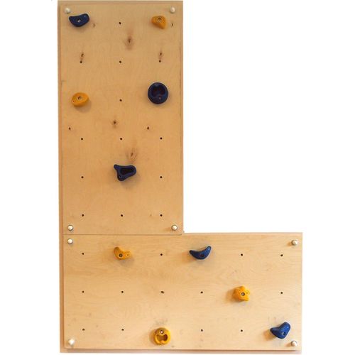 Kletterwand Indoor mit bunten Klettersteinen und Montagematerial für Kinder und Erwachsene Größe: 2 Platten (1,30 m²)