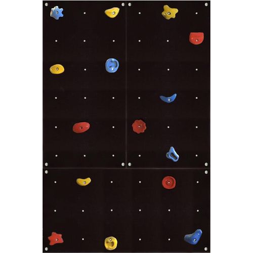 Kletterwand Outdoor mit bunten Klettersteinen und Montagematerial für Kinder und Erwachsene Größe: 3 Platten (2,04 m²)