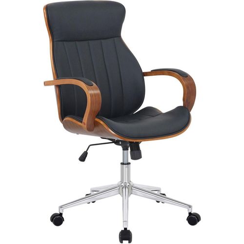 Bürostuhl Melilla Kunstleder walnuss/schwarz