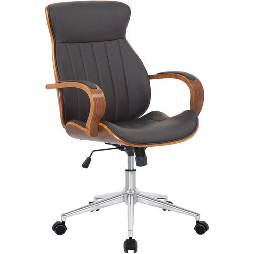 Bürostuhl Melilla Kunstleder walnuss/braun