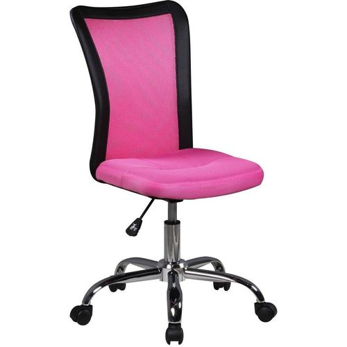 Kinder-Schreibtischstuhl SALERNO für Kinder ab 6 mit Lehne Rollen Kinder-Drehstuhl Kinder-Bürostuhl ergonomisch höhenverstellbar Jugendstuhl für Mädchen Jungen Pink Kinderzimmerstuhl