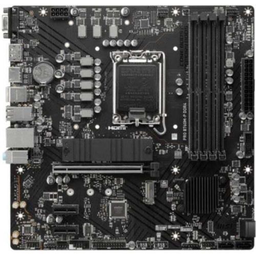 MSI | PRO B760M-P | Intel-Prozessorfamilie | Prozessorsockel LGA1700 | DDR5 DIMM | Speichersteckplätze 4 | Unterstützte HDD-Schnittstellen SATA, M.2 | Anzahl der SATA-Anschlüsse 4 | Chipsatz Intel B760