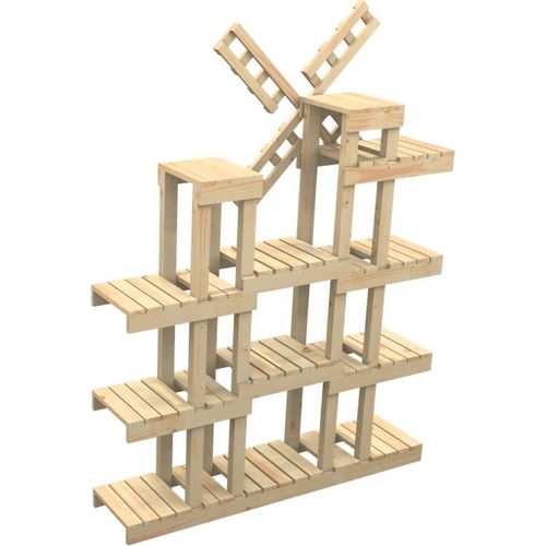 Blumentreppe 210cm Pflanzen Regal Blumenständer Windmühle - (4620)