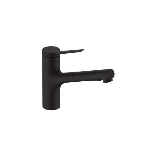 Hansgrohe Zesis M33 - Spültischarmatur 150, mit ausziehbarem Brause, sBox lite, Schwarz matt 74803670