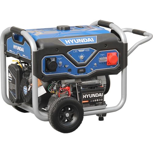 HYUNDAI Benzin Generator BG55054 (5.5 kW, 1 x 230V + 1 x 400V, Elektrostart, 15 PS)