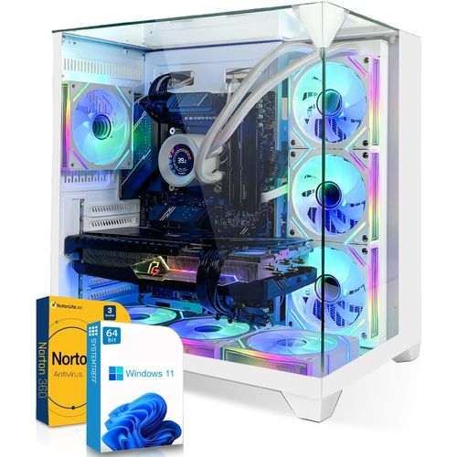 SYSTEMTREFF High-End Gamer PC-System - Ryzen 5 7600X - AMD Radeon RX 9070 XT 16GB - 32GB DDR5 - 1TB NVMe - Windows 11 Pro - Desktop