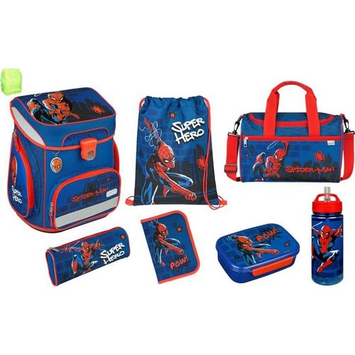 Spiderman Schulranzen Set 9 teilig - Scooli Easy Fit mit viel Zubehör und Regenschutz