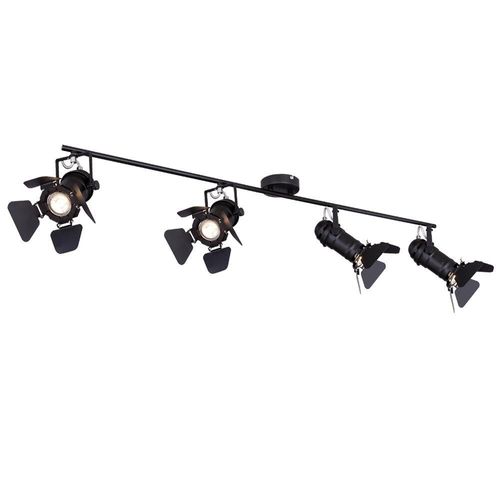 LED Deckenleuchte, Spots beweglich, schwarz, L 125 cm