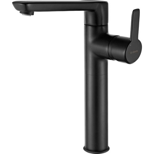 Waschtischarmatur hoch für Aufsatzbecken ARNIKA-30 nero schwarz, B/H/T ca. 4,8/28,1/21,5 cm