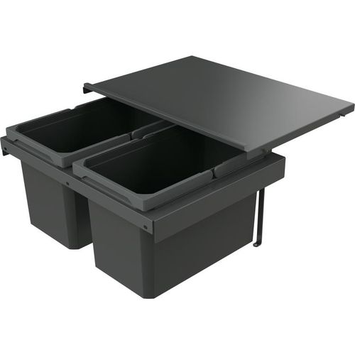 Naber 8013389 Abfallsammler Cox Stand-UP® 280 S/600-2, anthrazit, 32 (2x16) Liter / 60 cm Schrankbreite