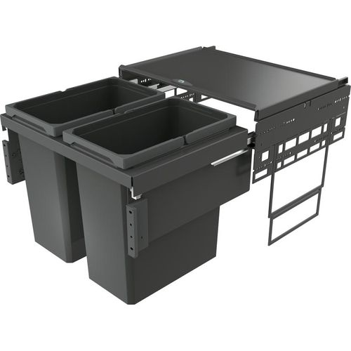 NABER 8013308 Abfallsammler 56 (2x28) Liter Cox® Base 460 S/600-2 anthrazit, H 460 mm