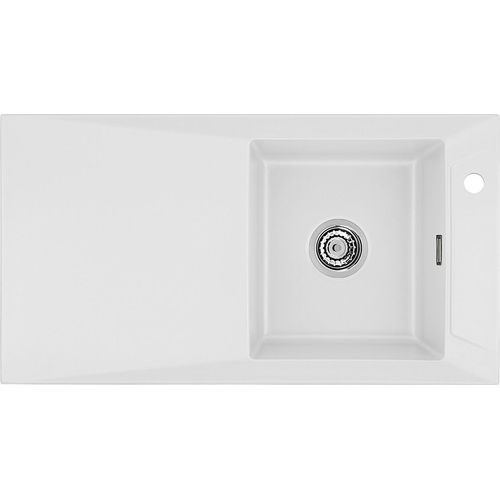 Spüle KeraDomo SIRO 90 SATIN mit Handbetätigung