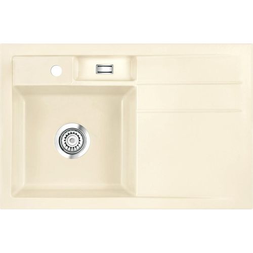 Spüle KeraDomo BELA 78 in JASMIN - Becken links mit Handbetätigung / Systemceram / Keramikspüle