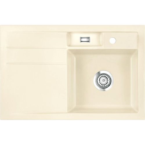 Spüle KeraDomo BELA 78 in JASMIN - Becken rechts mit Handbetätigung / Systemceram / Keramikspüle