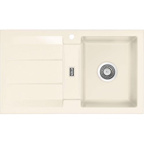 Spüle KeraDomo GENEA 87 in MAGNOLIE mit Handbetätigung / Einbauspüle