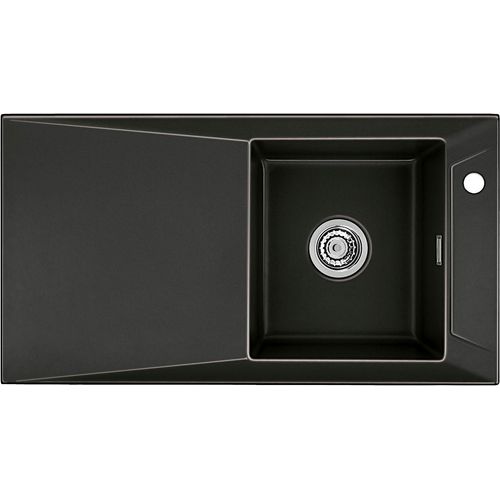 Spüle KeraDomo SIRO 90 Nero mit Handbetätigung