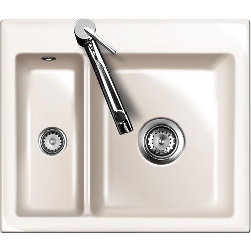 Spüle KeraDomo MERA 60 Magnolie mit Handbetätigung