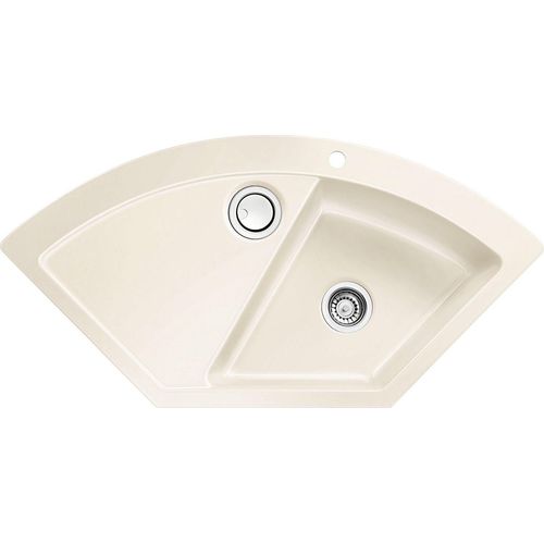 Spüle KeraDomo MERA ECK Magnolie mit Handbetätigung
