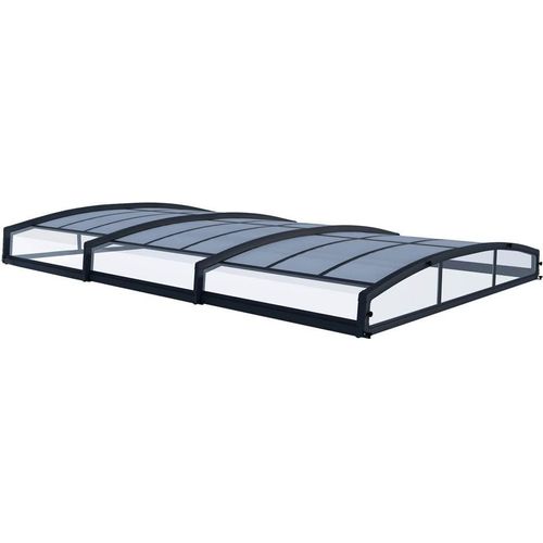 Palram - Canopia Aluminium Poolüberdachung Majorca 46 Anthrazit 670x457x81 cm