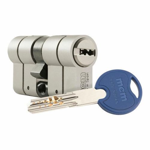 Zylinder scx+ de hohe Sicherheit gegen Einbruch, Aufprallschutz und Diebstahlschutz. 30-40 Nickel und doppelte Kupplung. scx+den:30-40 mcm