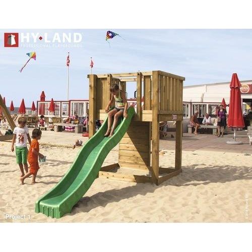 Spielturm Hyland Projekt 1 Holz mit Rutsche grün