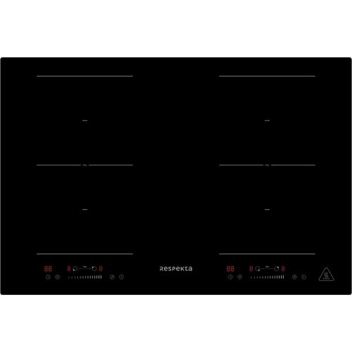 Kochfeld Induktion autark 2 Flex Zonen Glaskeramikkochfeld 77 cm Slider Respekta
