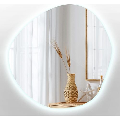 LED Dekospiegel - Unregelmäßige Form – Badzimmer Wohnzimmer Schlafzimmer - LED- Farbe Kalt (6500K) – 77 cm x 77 cm