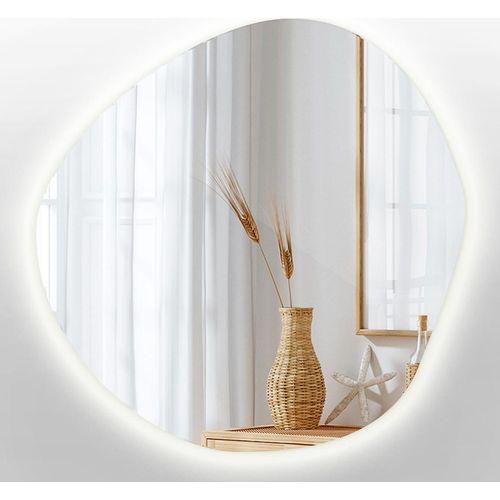 LED Dekospiegel - Unregelmäßige Form – Badzimmer Wohnzimmer Schlafzimmer - LED- Farbe Neutral (4000K) – 77 cm x 77 cm