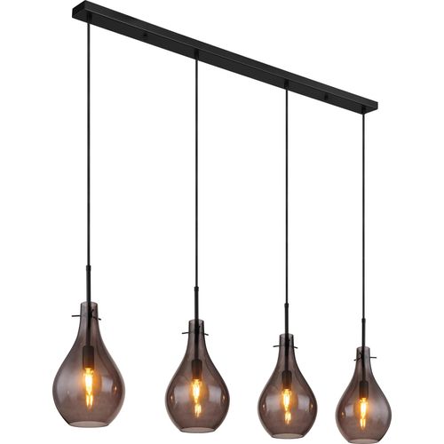 Globo Lighting Hängeleuchte Metall schwarz matt, 4x E14
