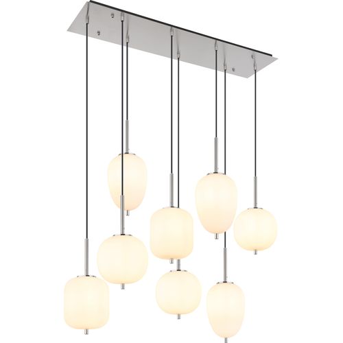 Globo Lighting Hängeleuchte Metall Nickel matt, 8x E14